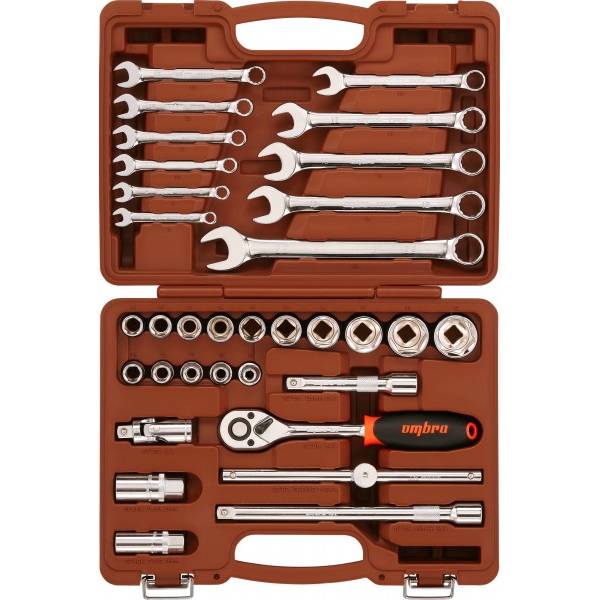 55516 Набор инструмента универсальный 1/2"DR, 33 предмета / Ombra