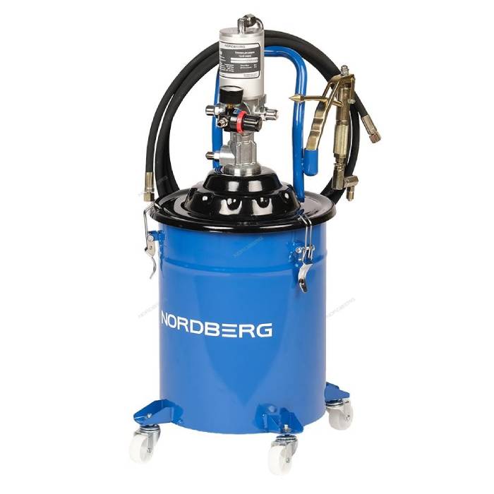 Установка пневматическая для раздачи густой смазки с баком 20 л NORDBERG NO5020
