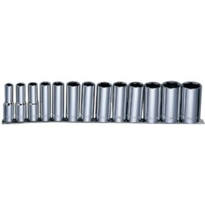 Набор головок торцевых глубоких MAXI-DRIVE 1/2″DR на держателе, SAE 7/16—1-1/4″, 13 предметов Jonnesway S05HD4213S