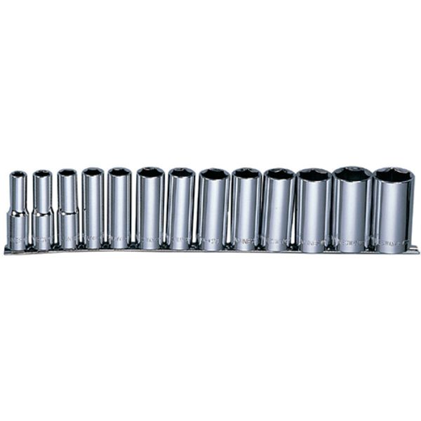 Набор головок торцевых глубоких MAXI-DRIVE 1/2"DR на держателе, SAE 7/16--1-1/4", 13 предметов Jonnesway S05HD4213S
