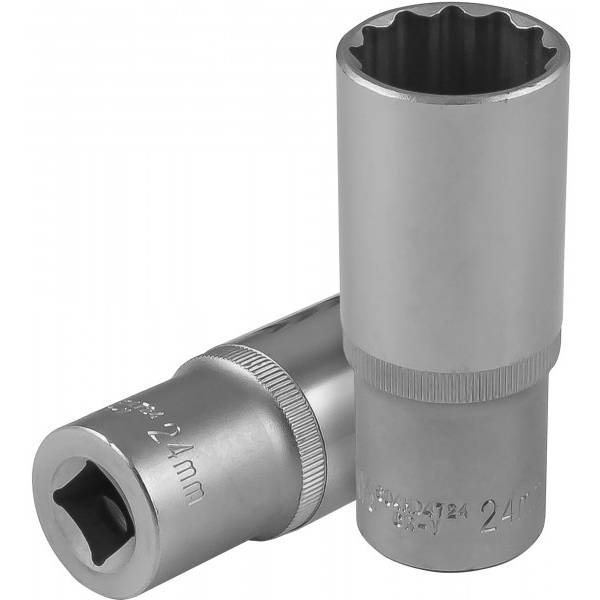 Головка торцевая глубокая 12-гранная 1/2"DR, 24 мм Jonnesway S04HD4724