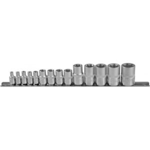 Набор головок торцевых 1/4″, 3/8″, 1/2″DR, внешний TORX®, на держателе, Е4-E24, 14 предметов S06H414S