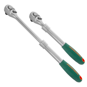 Рукоятка трещоточная телескопическая 1/2″DR, 72 зубца, 300-440 мм Jonnesway R5104