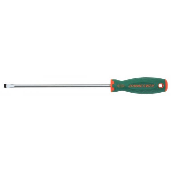 46136 Отвертка стержневая шлицевая ANTI-SLIP GRIP, SL8.0х250 мм Jonnesway