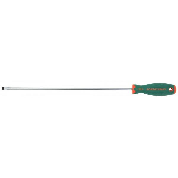 46138 Отвертка стержневая шлицевая ANTI-SLIP GRIP, SL8.0х400 мм Jonnesway