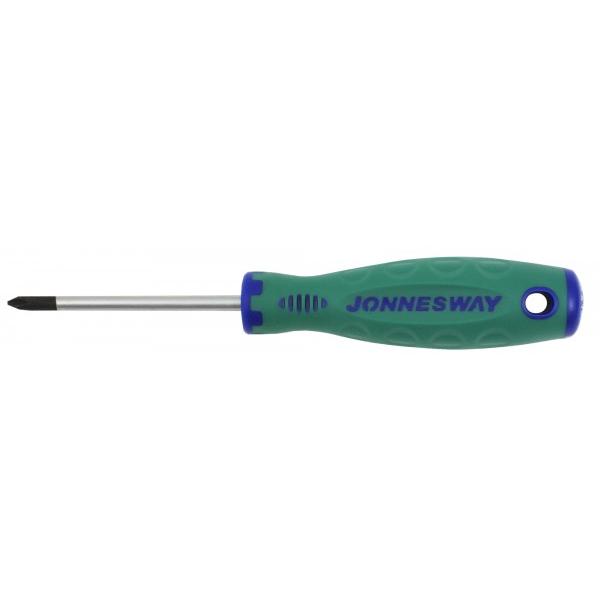 Отвертка стержневая крестовая ANTI-SLIP GRIP, PH1х75 мм Jonnesway D71P175