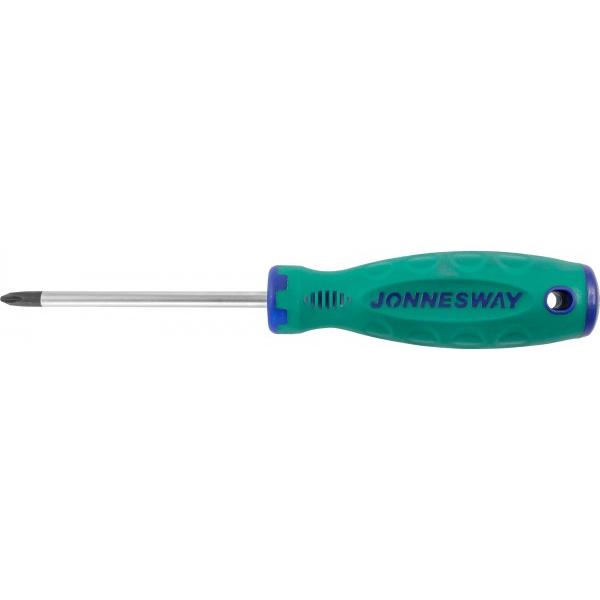 Отвертка стержневая крестовая ANTI-SLIP GRIP, PH2х100 мм Jonnesway D71P2100