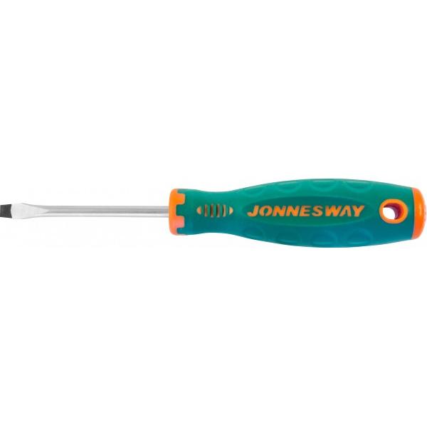Отвертка стержневая шлицевая ANTI-SLIP GRIP, SL5.5х75 мм Jonnesway D71S575