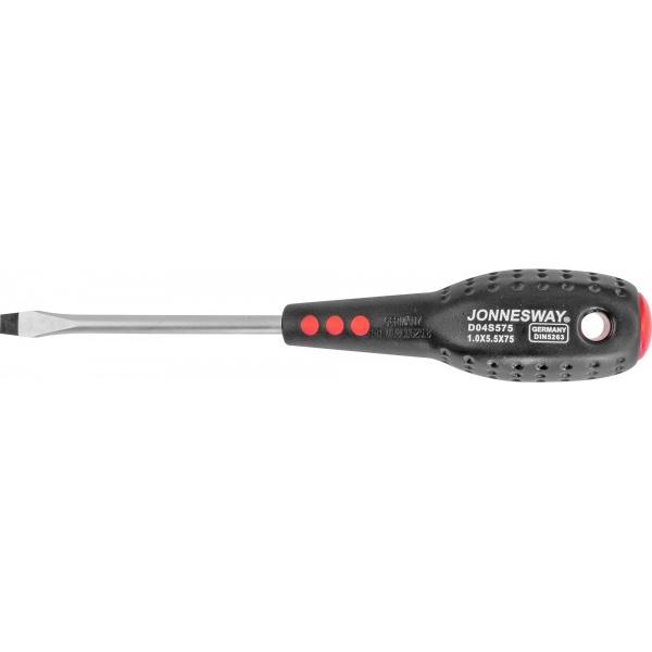 Отвертка стержневая шлицевая FULL STAR, SL5.5х75 мм Jonnesway D04S575