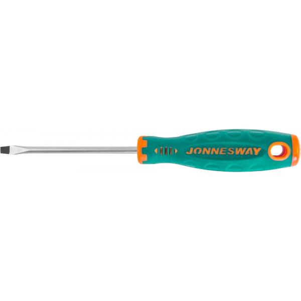 Отвертка стержневая шлицевая ANTI-SLIP GRIP, SL4.0х80 мм Jonnesway D71S480