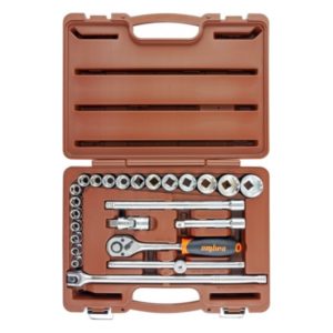 Набор головок торцевых с аксессуарами 1/2″DR, 24 предмета Ombra 911224