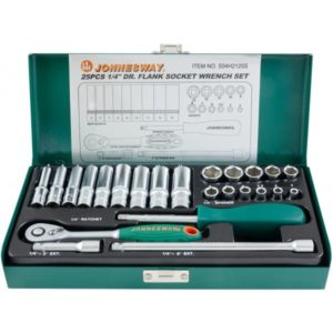 Набор инструментов 1/4″DR, 25 предметов Jonnesway S04H2125S