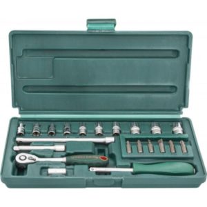 Набор инструментов 1/4″DR, 21 предмет Jonnesway S04H2721S