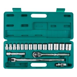 Набор дюймовых торцевых головок с аксессуарами 1/2″DR, 19 предметов Jonnesway S05H4219S