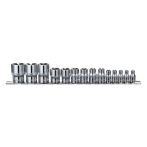 Набор головок торцевых 1/4″, 3/8″, 1/2″DR на держателе, внешний TORX®, 14 предметов Ombra 910614