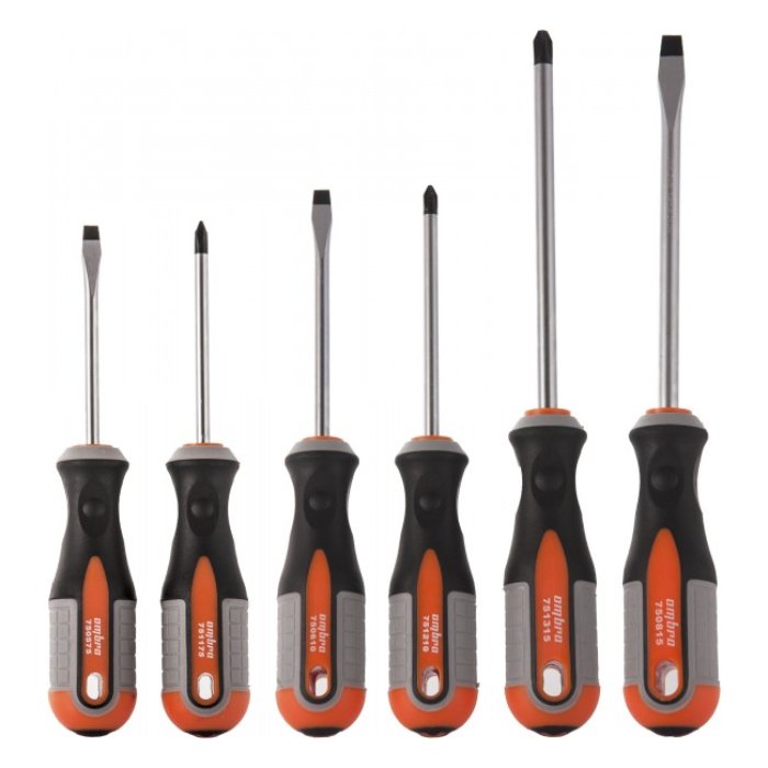 Набор отверток стержневых ROUND GRIP, 6 предметов Ombra 975006