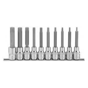 Набор насадок торцевых 1/2″DR с вставками-битами TORX® на держателе, T20-T70, 100 мм, 10 предметов Ombra 921910