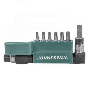 Комплект вставок-бит 1/4″DR T-TORX®, T10H-T40H, c Г-образным приводом, 8 предметов Jonnesway S08H2ST8S