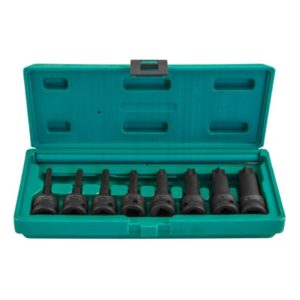 Набор ударных головок TORX 1/2DR» Т30-T80, 78мм, 8 предметов Jonnesway S06A408S