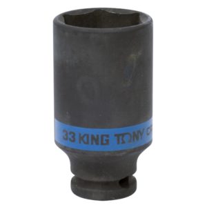 Головка торцевая ударная глубокая шестигранная 1/2″, 33 мм KING TONY 443533M