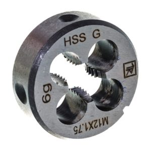 Плашка D-COMBO круглая ручная М12х1.75 HSS, Ф38х14 мм Thorvik MD12175