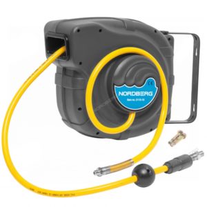 Шланг воздушный на катушке PVC диам. 10×16мм 14+1 м (15 м) серый корпус NORDBERG 2115-10G