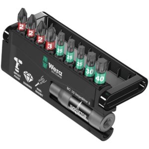 Bit-Check 10 Impaktor 2 Набор бит ударных с битодержателем, алмаз, 10 пр., 1/4″ C6.3 Wera WE-057682